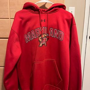 Red Maryland University Under Armor sweatshirt large